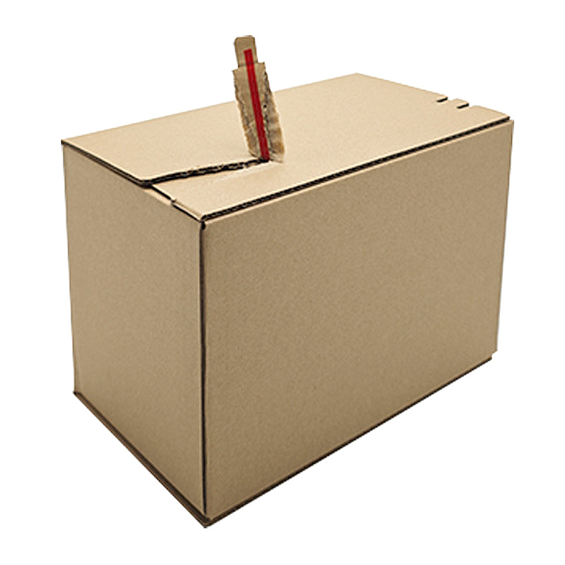 包裝材料（紙皮箱）-免膠帶拉鏈箱-訂製紙箱