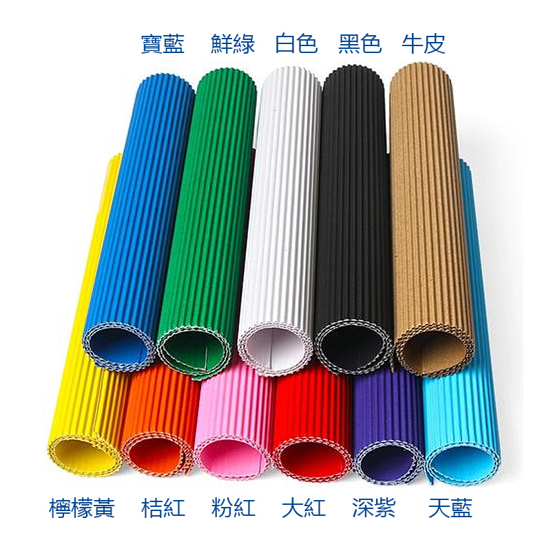 包裝材料（彩色瓦通紙）多色瓦楞紙訂製/批發各種顏色的包裝紙盒紙箱
